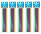 Kit 05 Pacotes Bastão de Cola Quente Fina Glitter Colorida 7,5x20cm 6 Cores - BRW