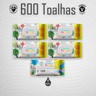 Kit 05 Pacotes Toalhas Umedecidas TURMINHA DA BAGUNÇA 120 Unidades 19X13 cm 98% Água