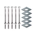 Kit 05 parafuso galv fogo poste padrao 12x200mm 1/2x8" m12