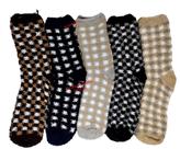 Kit 05 Pares Meia Soft Felpuda Masculina Unissex Super Confortável Inverno Quente.