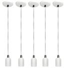 Kit 05 Pendente moderno modelo Clean Branco Todos Ambientes