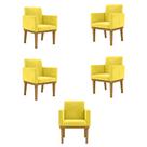 Kit 05 Poltronas Decorativa Reforçada Oferta - Balaqui Decor Amarelo