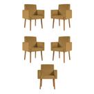 Kit 05 Poltronas Nina Decorativa para Recepção Balaqui Decor