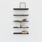 Kit 05 Prateleiras MDF 50x15 Preto Decoração Sala Banheiro Cozinha Kit 05 Prateleiras MDF 50x15 Preto Decoração Sala Banheiro Cozinha