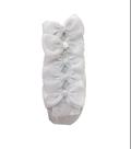 Kit 05 Redinha Laço Branco Coque Cabelo Preso Profissional Feminino