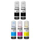 Kit 05 Refil de Tinta Para T544 para impressora Ecotank Epson L3250, L3210, L5290, L5591