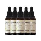Kit 05 Sérum Facial Vegano Ácido Hialurônico 30ml Kuide