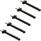 Kit 05 Suportes De Refletor Led Haste Parede Fachada Banner Iluminação 40 Cm