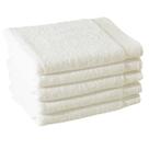 Kit 05 Toalha de Rosto KazzaVip Felpuda 100% Algodão Eleganz 45cmx80cm Branco