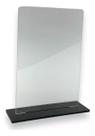 Kit 05 Troféu Acrilico Cristal 2mm 10x15cm C/base Preta