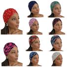 Kit 05 Turbante Touca Feminina Elegante Moda Verão Estampados Atacado