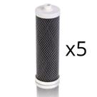 KIT 05 UN Refil P Filtro Igatu 888 Carbon Block Rosca 1/2