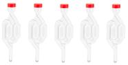Kit 05 unidades Airlock Válvula Tipo S Air Lock Para Fermentação Cerveja Kombucha Vinho Conserva