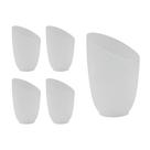 Kit 05 Vidro Tulipa Pisa Pata de Vaca Fosca Bocal 5cm Kit 05 Vidro Tulipa Pisa Pata de Vaca Fosca Bocal 5cm
