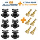 Kit 06 Acabamento Cruzeta Preto 1/2' Ou 3/4 P/ Reg Fabrimar Kit 06 Acabamento Cruzeta Preto 1/2' Ou 3/4 P/ Reg Fabrimar