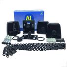 Kit 06 AL Janela Basculante Vidro Alvenaria Polímero - Preto