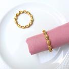 Kit 06 Anel Porta Guardanapo Trançado Recartilhado Dourado Kit 06 Anel Porta Guardanapo Trançado Recartilhado Dourado