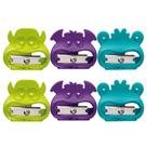 Kit 06 Apontador Escolar Vivo Monstro 1 Furo Divertido Maped Kit 06 Apontador Escolar Vivo Monstro 1 Furo Divertido Maped
