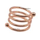 KIT 06 Argola Porta Guardanapo Anel Espiral Rose Gold Metal Luxo Mesa Posta Natal KIT 06 Argola Porta Guardanapo Anel Espiral Rose Gold Metal Luxo Mesa Posta Natal