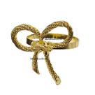 KIT 06 Argola Porta Guardanapo Anel Lacinho Dourado Metal Luxo Casamento Natal