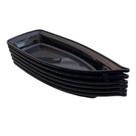Kit 06 Barca Barco para Açaí Sushi Sashimi Bandeja 42 Preto Kit 06 Barca Barco para Açaí Sushi Sashimi Bandeja 42 Preto