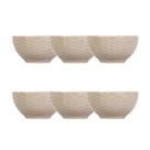 Kit 06 Bowl Tigela Creme Relevo Ondas 416 ml Germer Kit 06 Bowl Tigela Creme Relevo Ondas 416 ml Germer