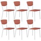 Kit 06 Cadeira Para Sala de Jantar Village Branco C01 material sintético Terra Rosê - Lyam Decor