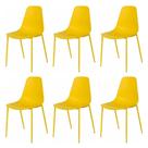 Kit 06 Cadeiras Miami Polipropileno Amarelo - 76551 Kit 06 Cadeiras Miami Polipropileno Amarelo - 76551