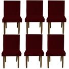 Kit 06 Cadeiras Para Sala De Jantar Tóquio Pés palito Suede Marsala - D'Classe Decor