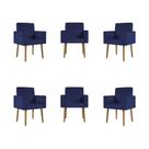 Kit 06 Cadeiras Poltronas Decorativa - Escritório - Recepção