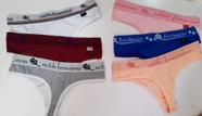 Kit 06 Calcinhas Fio Dental Em Algodão Com Cós
