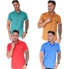 Kit 06 Camisas Masculina Polo Fio 30.1 Cardada 100% Algodão