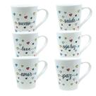 Kit 06 Caneca Poa Coração Frases Amor Paz Gratidão