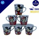 Kit 06 canecas De porcelana desenho MICKEY E MINNIE