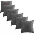 Kit 06 Capas de Almofada Suede Drapeada 45x45cm Decorativas Sala Quarto Sofá Kit 06 Capas de Almofada Suede Drapeada 45x45cm Decorativas Sala Quarto Sofá