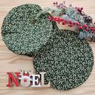 Kit 06 Capas de Sousplat Natal Caracol Dourado Verde