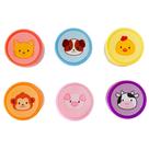 Kit 06 Carimbos Escolar Fun Animais Coloridos Divertidos - Tilibra