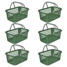 Kit 06 Cesta Cestinha Plástica Supermercado c/ Alça 09L