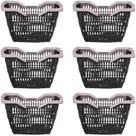 Kit 06 Cesta Cestinha Plástica Supermercado c/ Alça 12L
