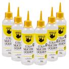 Kit 06 Colas Silicone Líquida 100g Rendicolla Colagem e Aplicação Rápida Fixador Artesanato Cola Fria