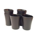 Kit 06 Copos Plastico Duro Resistente Bebidas 300Ml Preto