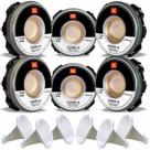 Kit 06 Driver JBL D200X 110W 8 Ohms som Trio e 06 Corneta Fiamon Boca Longa Branca Plástico lc1425