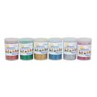Kit 06 Glitter Escolar PVC Metálico Pote 3g Lantecor Purpurina Brilho em Pó Unhas Artesanato
