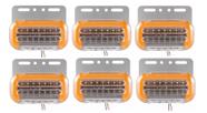 Kit 06 Lanterna Lateral Led Laranja 12V - DQKL-13
