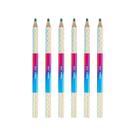 Kit 06 Lápis de Cor de Madeira Jumbo Rainbow Sextavado BRW