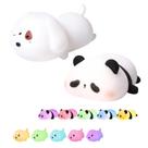 Kit 06 Luminária Led 05 Cores Cachorrinho e Panda Silicone