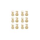 Kit 06 Pares Tarraxa Mágica Banhado Ouro 18K