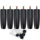 Kit 06 Pés De Madeira Para Camas Box Solteiro Pe De Cama 13cm Preto Pés Para Móveis Kit 06 Pés De Madeira Para Camas Box Solteiro Pe De Cama 13cm Preto Pés Para Móveis