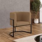 Kit 06 Poltronas Lua Sala Decorativa Base Ferro Black Veludo Capuccino Kit 06 Poltronas Lua Sala Decorativa Base Ferro Black Veludo Capuccino