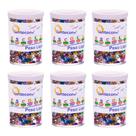 Kit 06 Potes de Estrelinhas Metálicas Sortidas 3g Escolar Artesanato - Lantecor